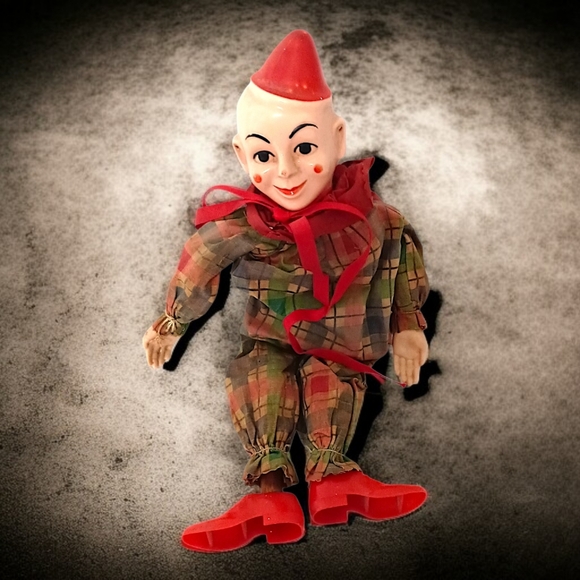 Hazzelles Bimbo The Clown Other - Hazzelles Bimbo The Clown Marionette Puppet BODY ONLY Composite Head 802 Vintage